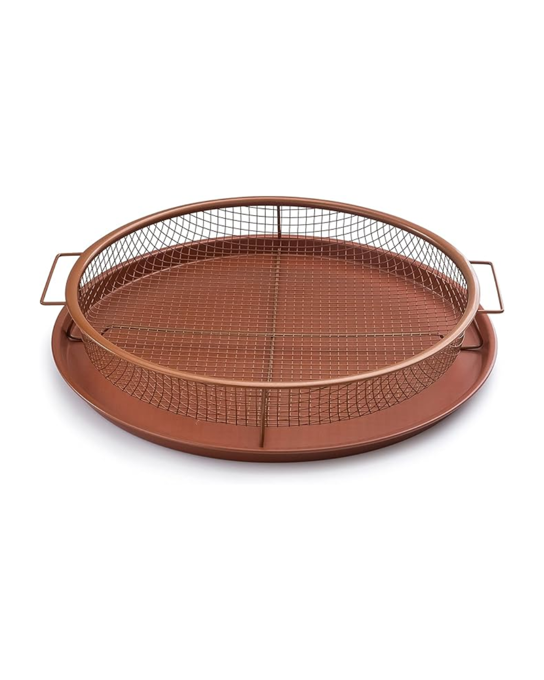 Round Non-Stick Grill Tray – 2-Piece Air Fryer Alternative
