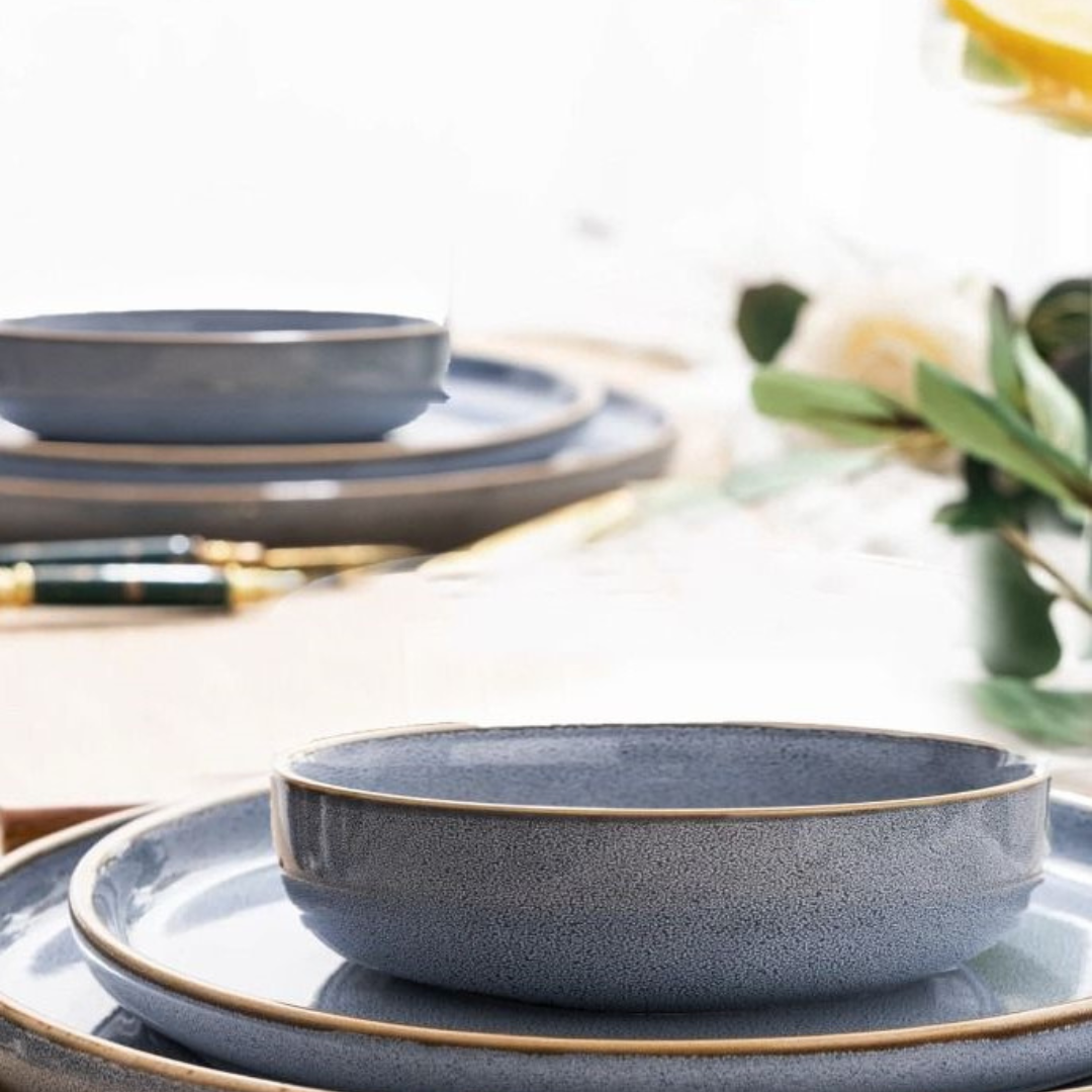 Kutahya Moderna 24-piece Blue Canar Set