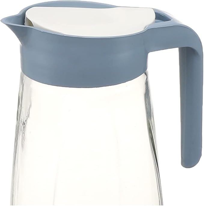 Bager Glass Jug – 1500ml (White × Blue)