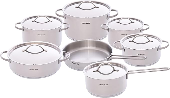 Neoflam Professional Stainless Steel- Silver 13 Pcs