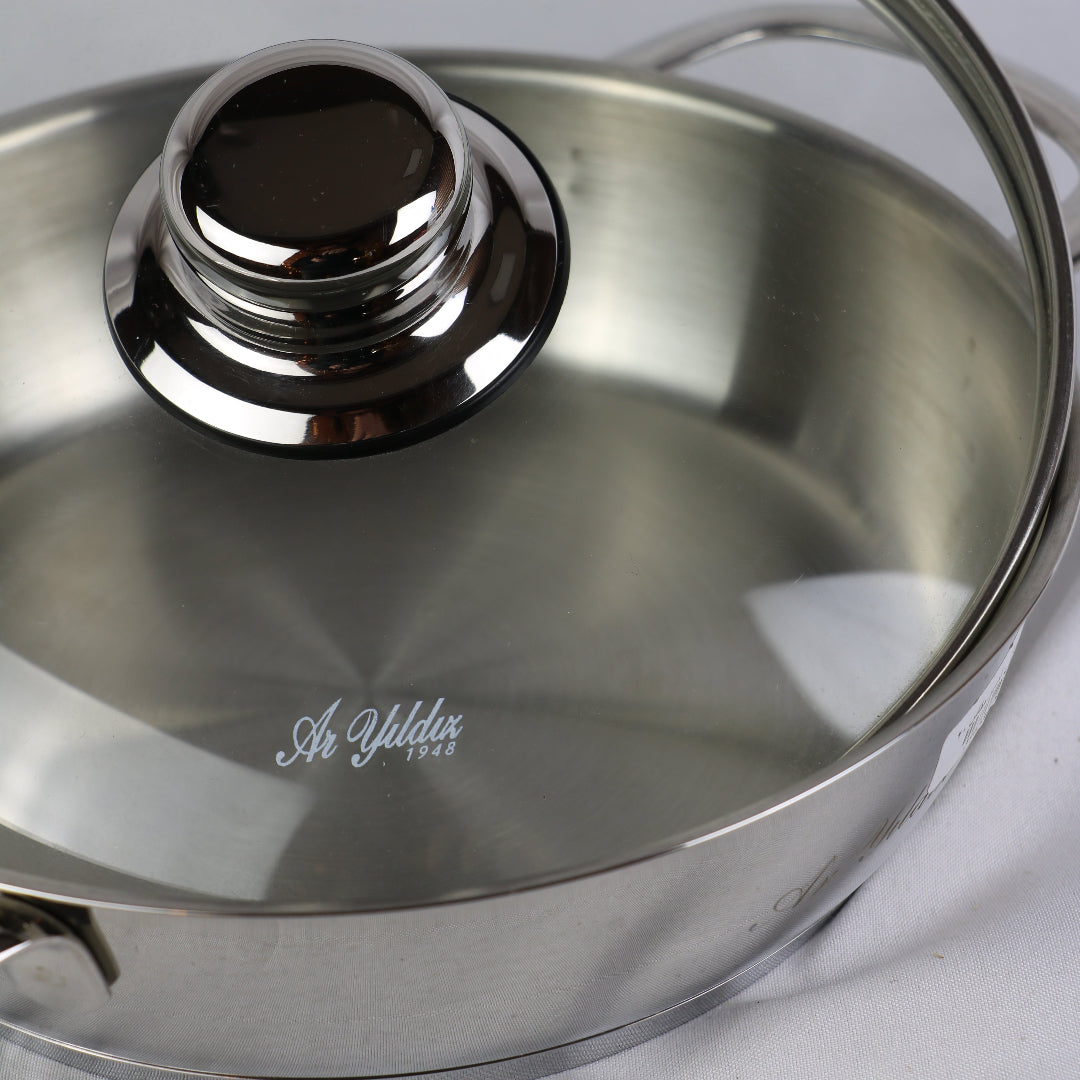 Short stainless steel pot, size 20-39633