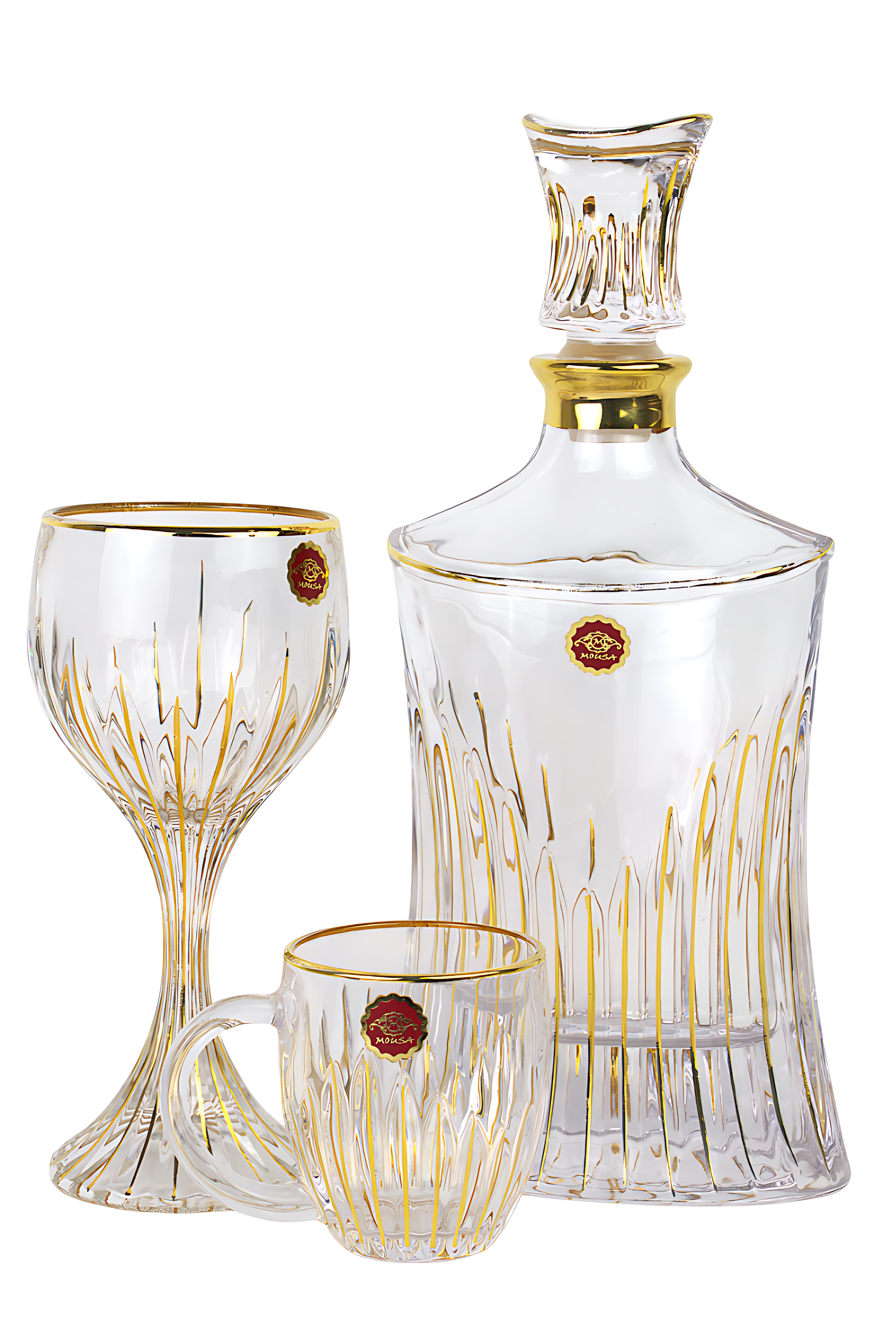 Sama 13-piece sherbet set with high grooves