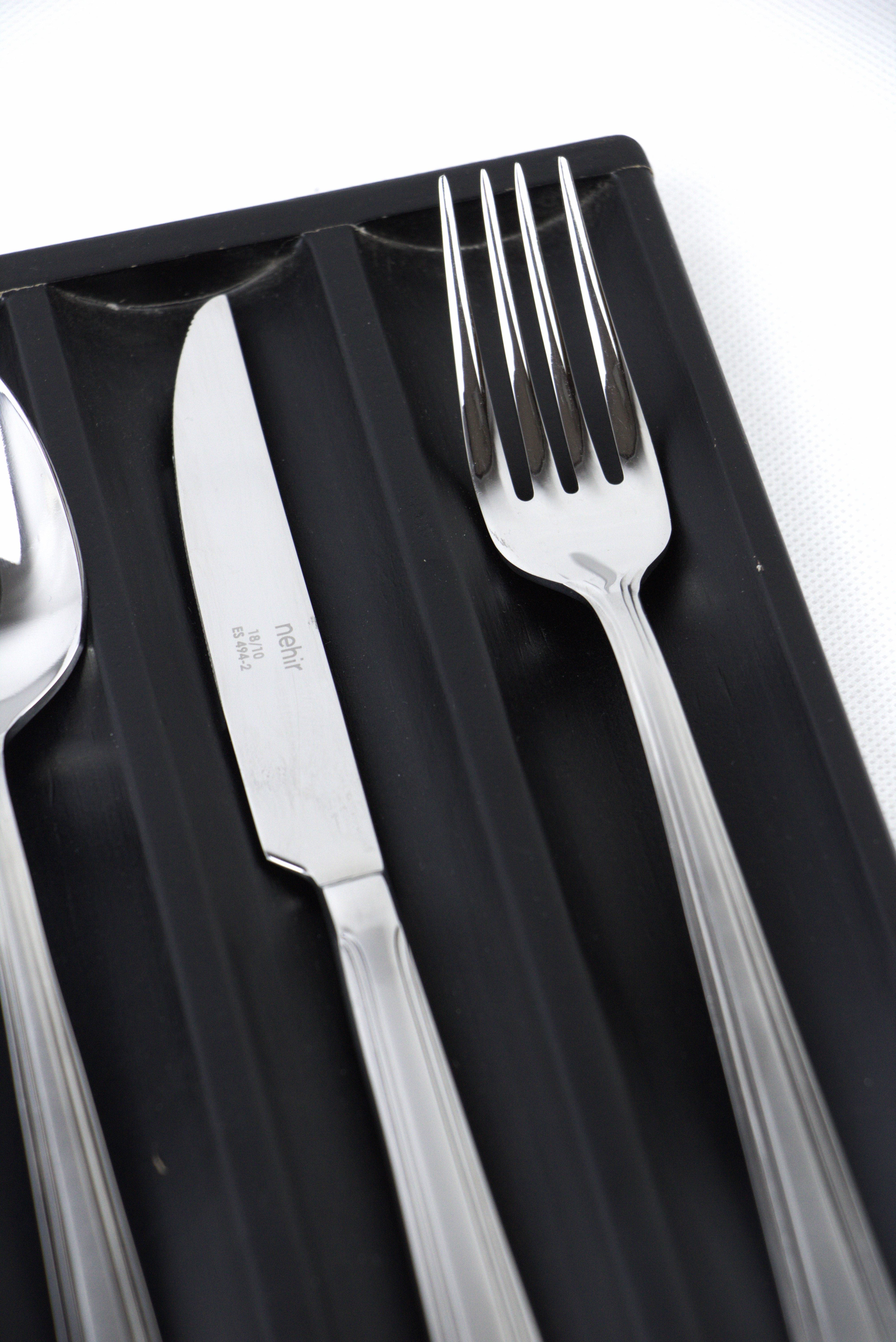 Turkish spoon bag, 89 pieces - Nehir silver