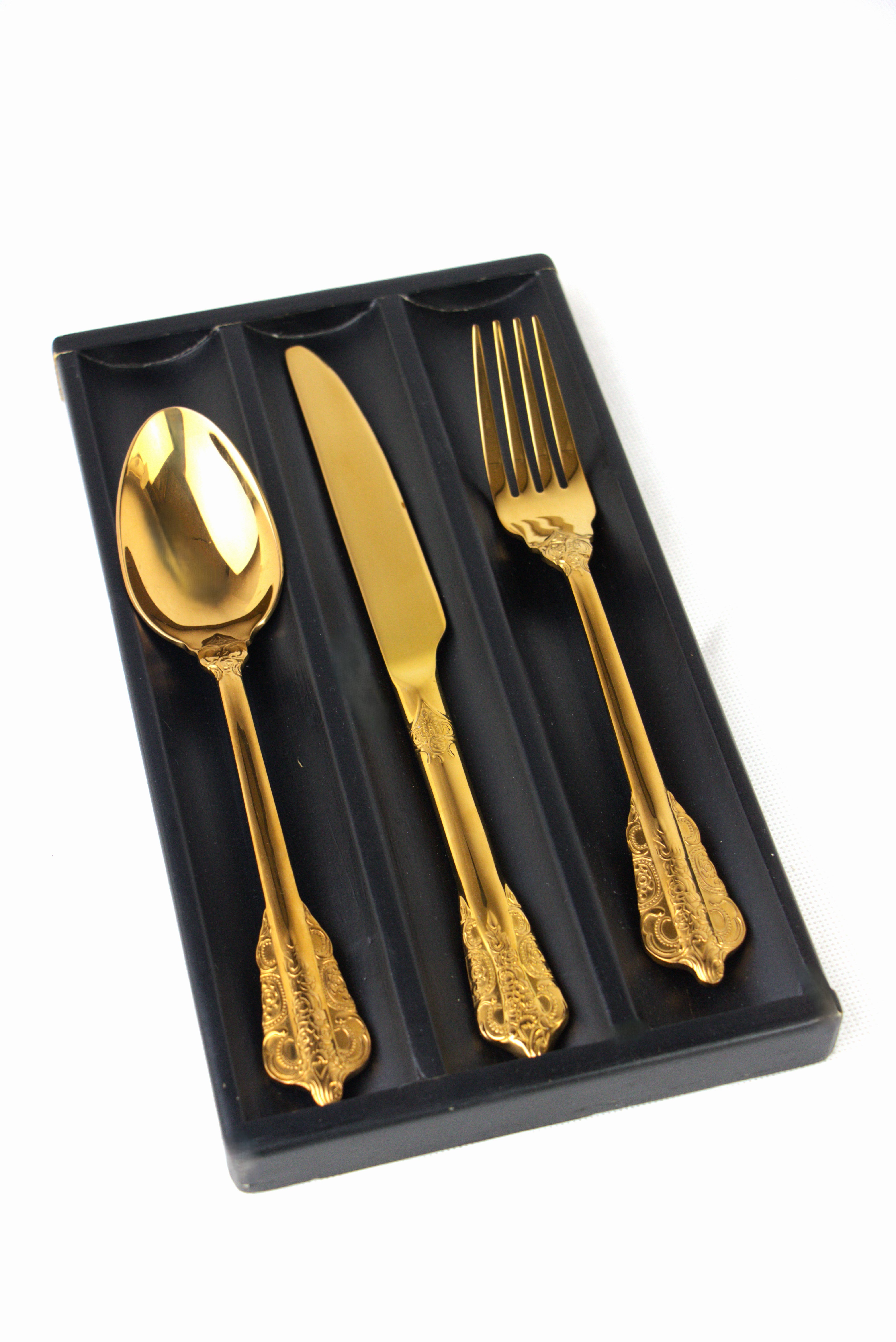 Al Nassar Stainless Steel Cutlery Set 78pc Gold