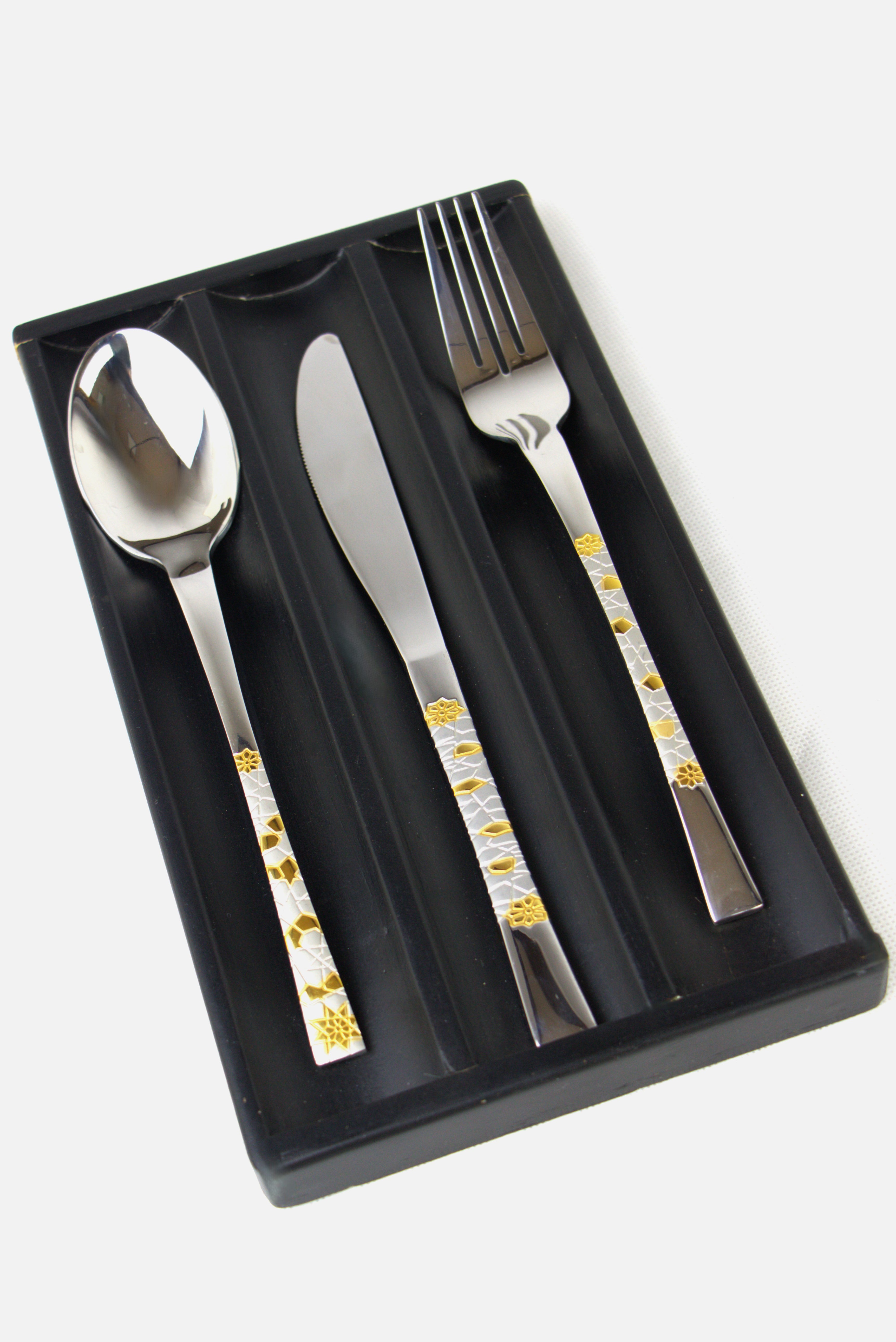Arshia Stainless Steel Cutlery Set 86pcs Gold & Silver