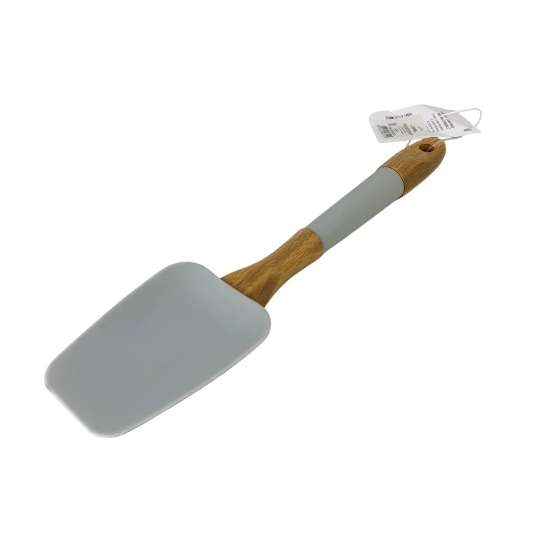 Silicone and wood spatula