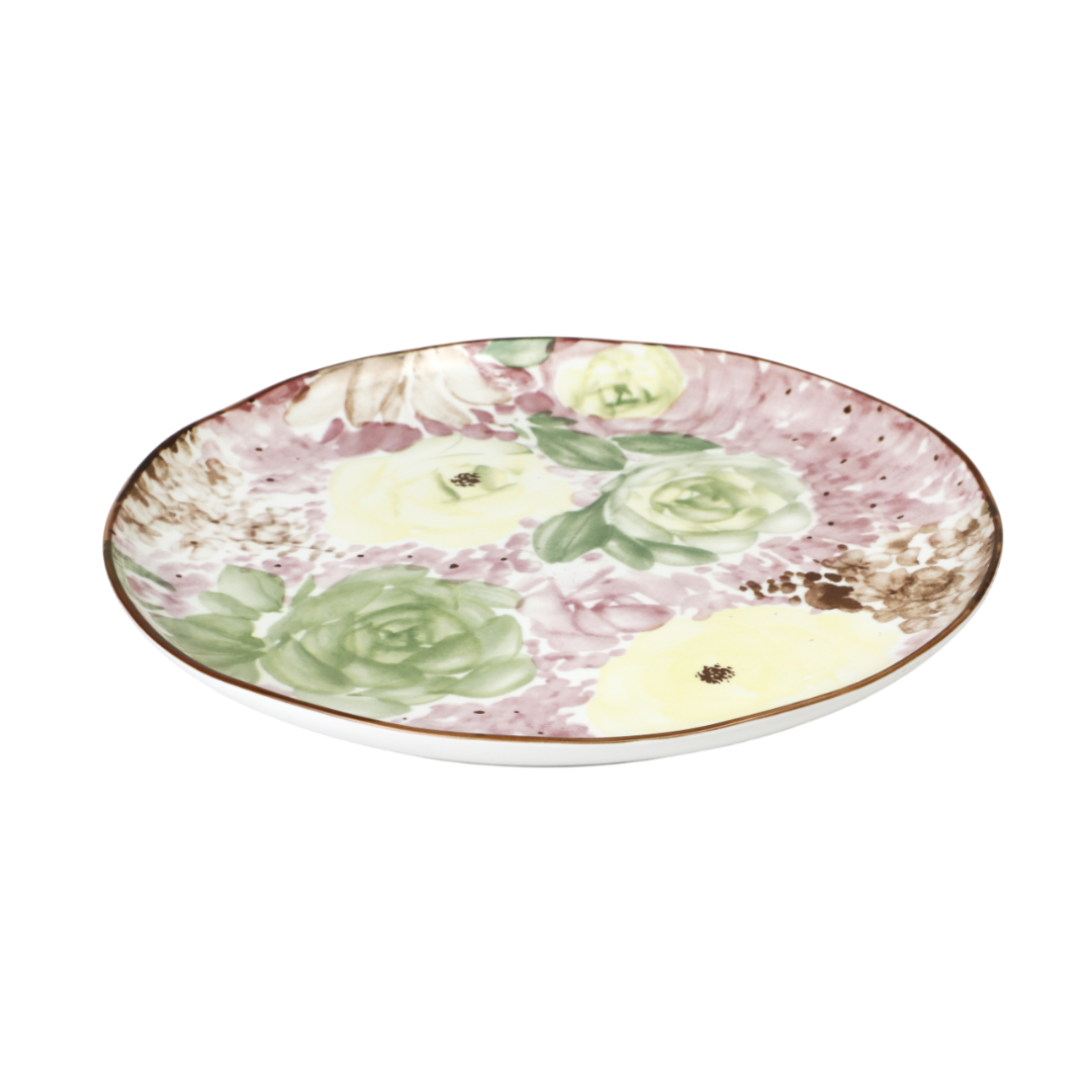 Large pink porcelain plate