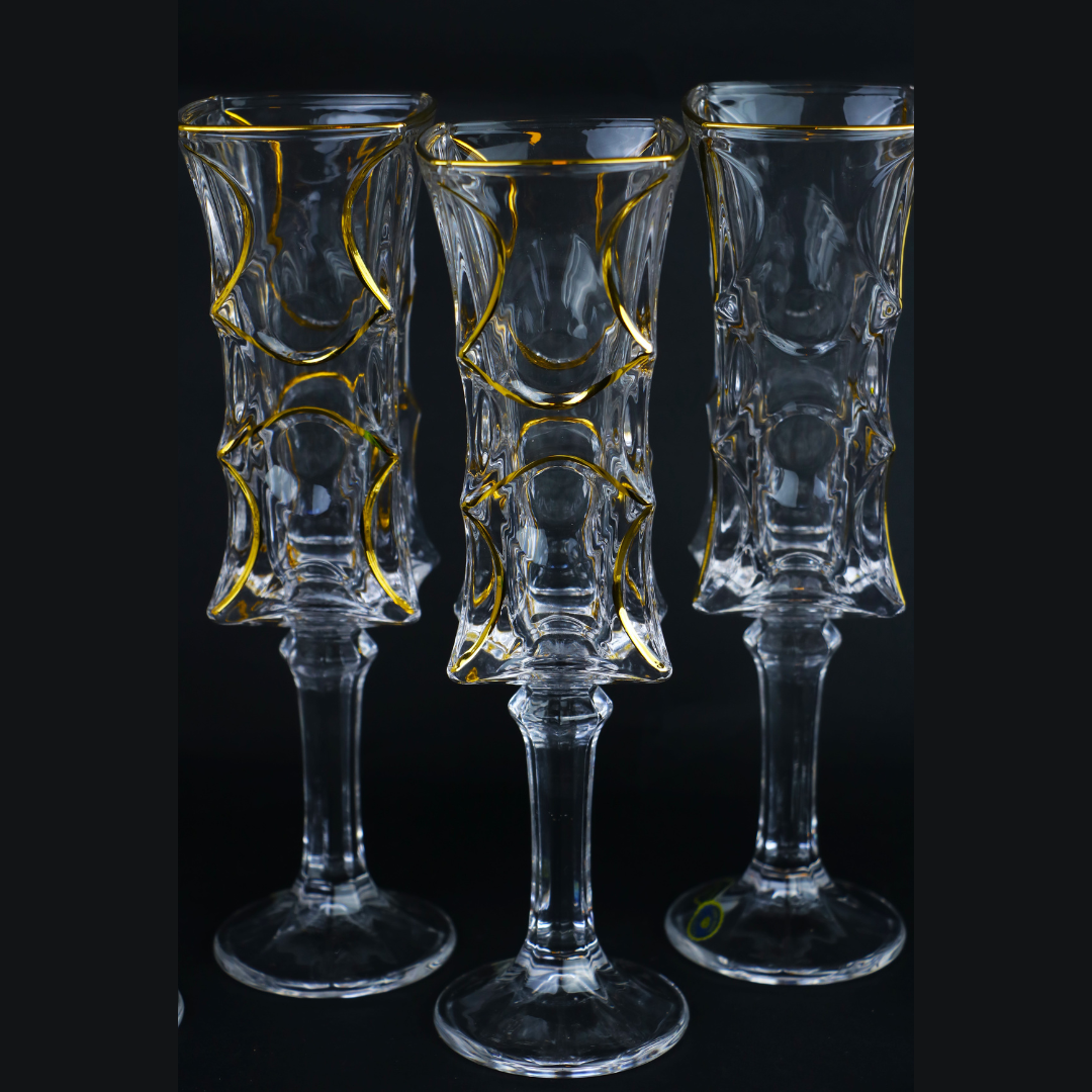 Casablanca gold flute cup set