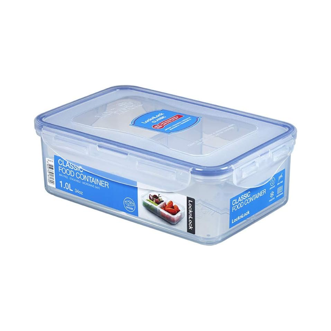 Lock & Lock Divided Plastic Container 1L