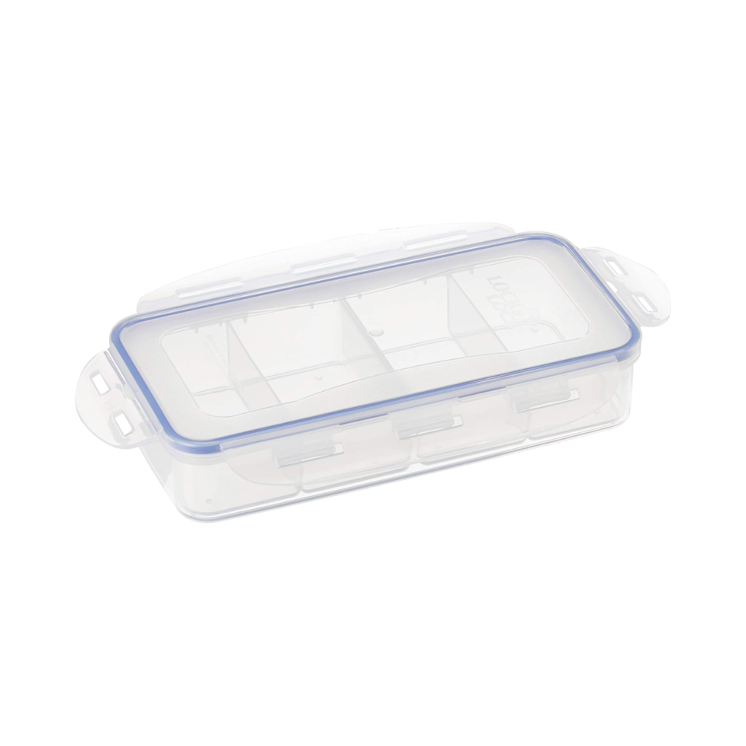 Lock & Lock Divided Plastic Container with 4 Spoons for Spices 1,6L