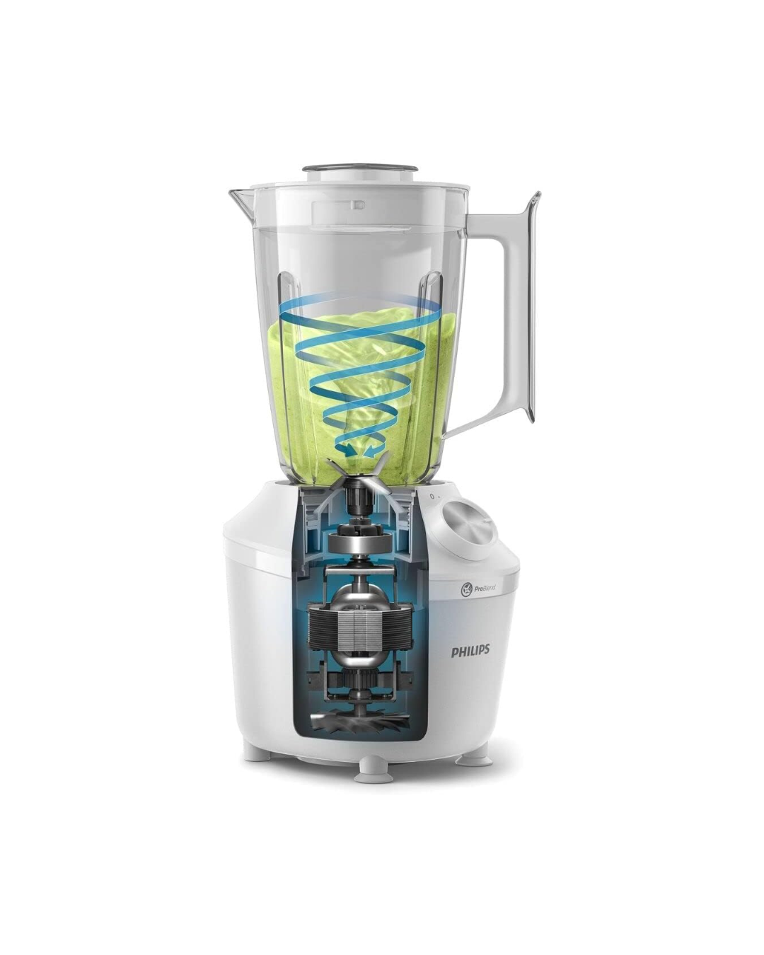 Philips HR2191/20 Blender – Series 3000, 600W, White & Transparent