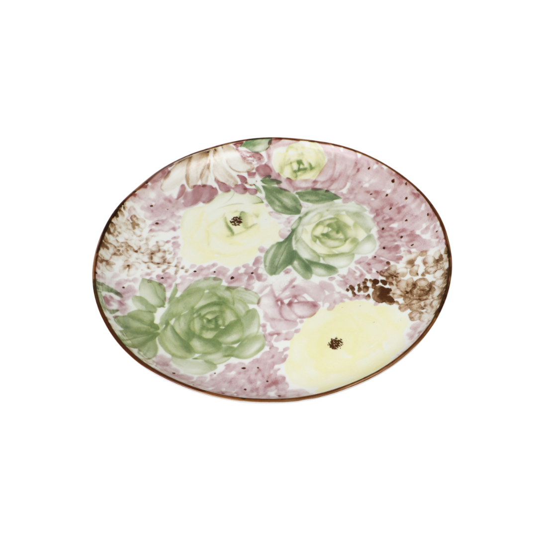 Large pink porcelain plate