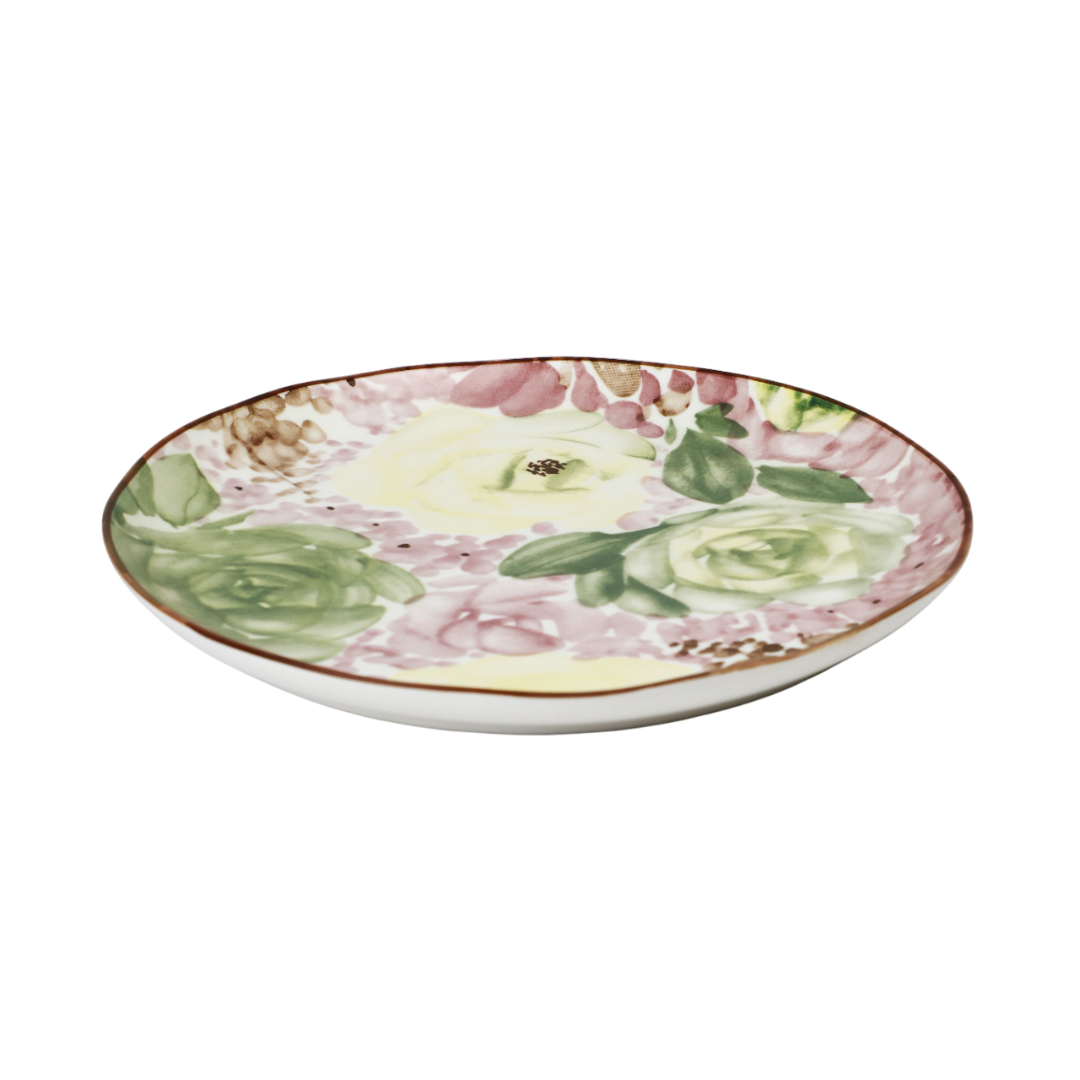 Small rose porcelain plate