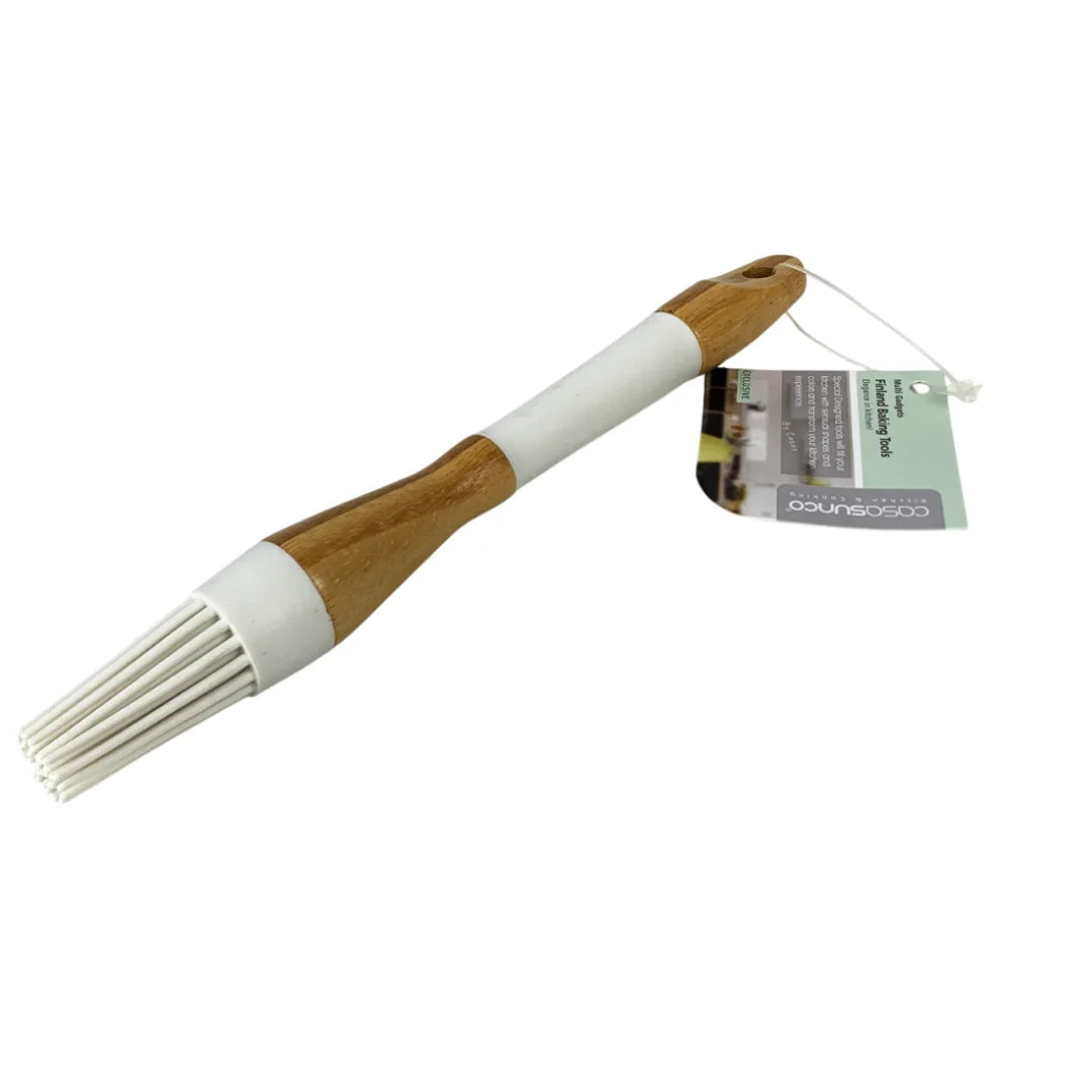 Silicone and wood brush