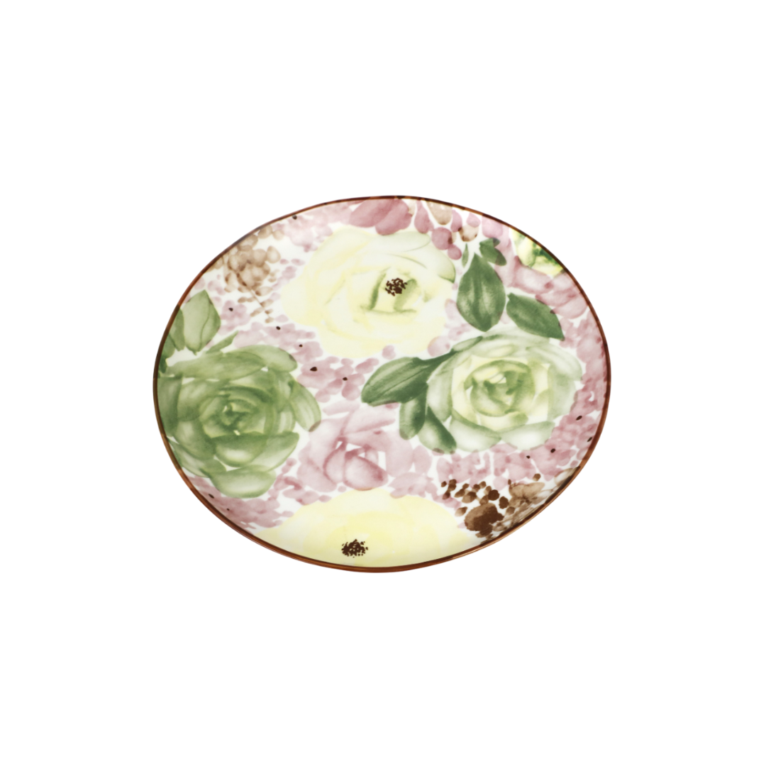 Small rose porcelain plate