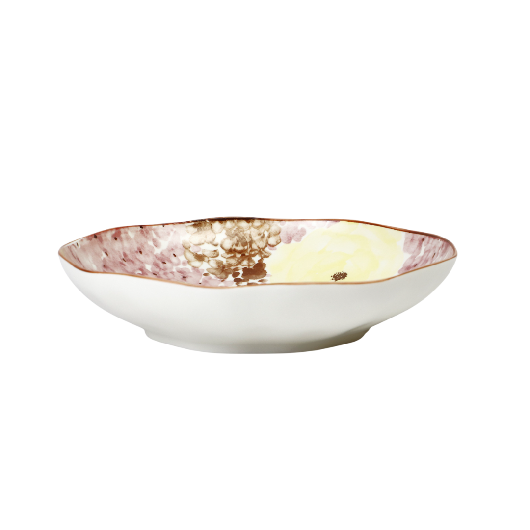 Pink porcelain deep dish