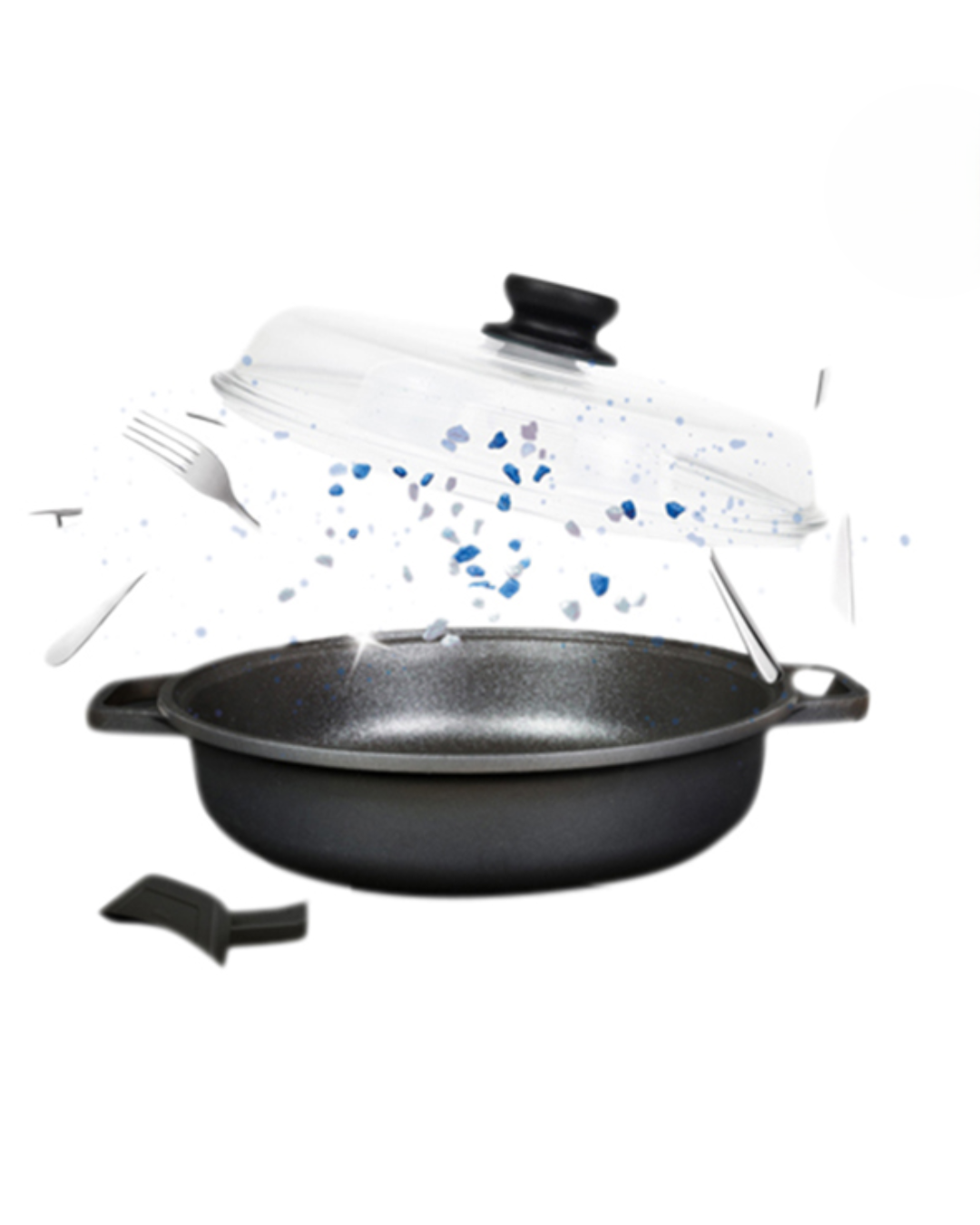 Low Casserole with lid BLACKplus