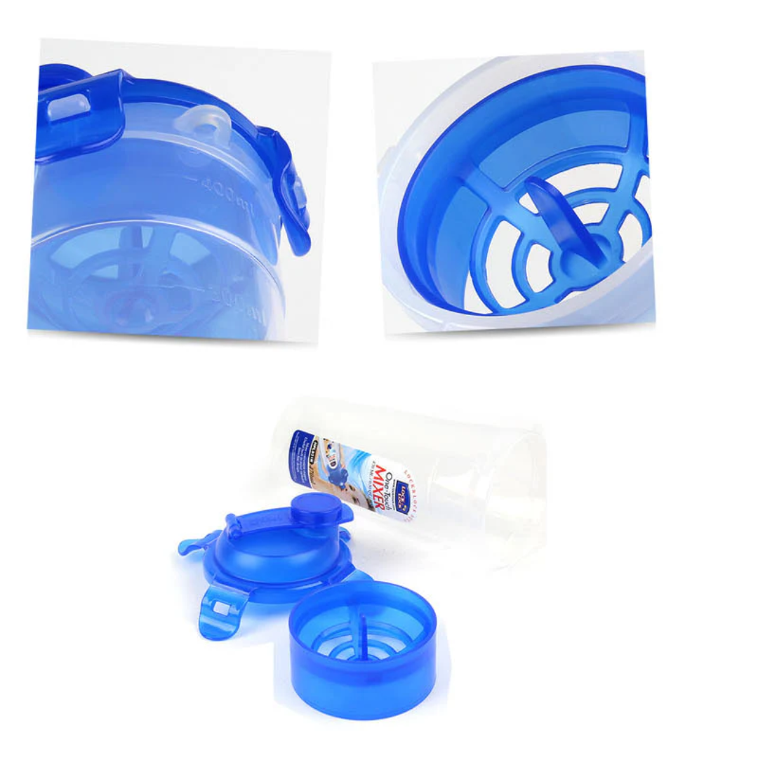 Lock & Lock Round Bottle and Mixer Plastic Container 470ml
