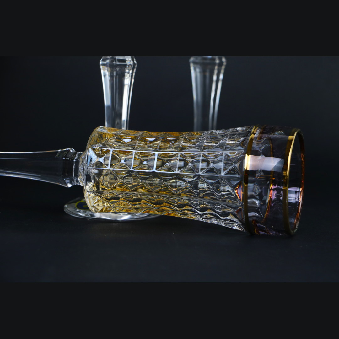 Diamond Flute Luster cup set