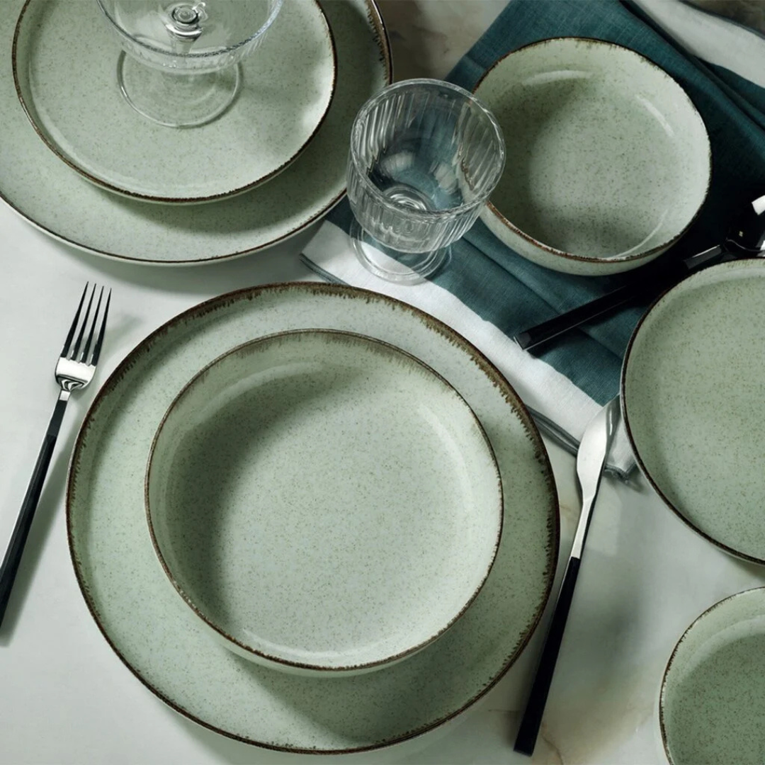 Kutahya Moderna 24-piece Green Canar Set