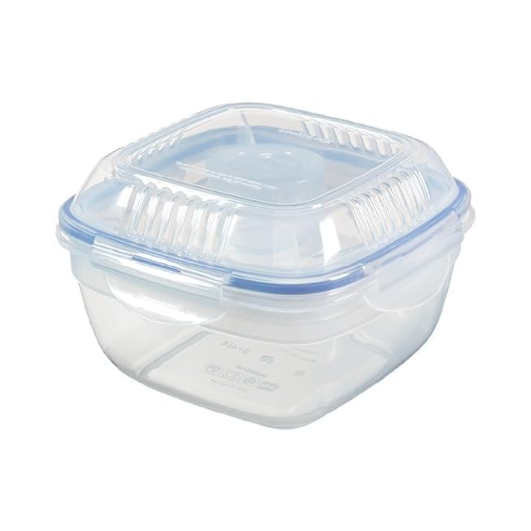 Lock & Lock SALAD LUNCH BOX  WITH TRAY & SAUCE CONTAINER 1.6L