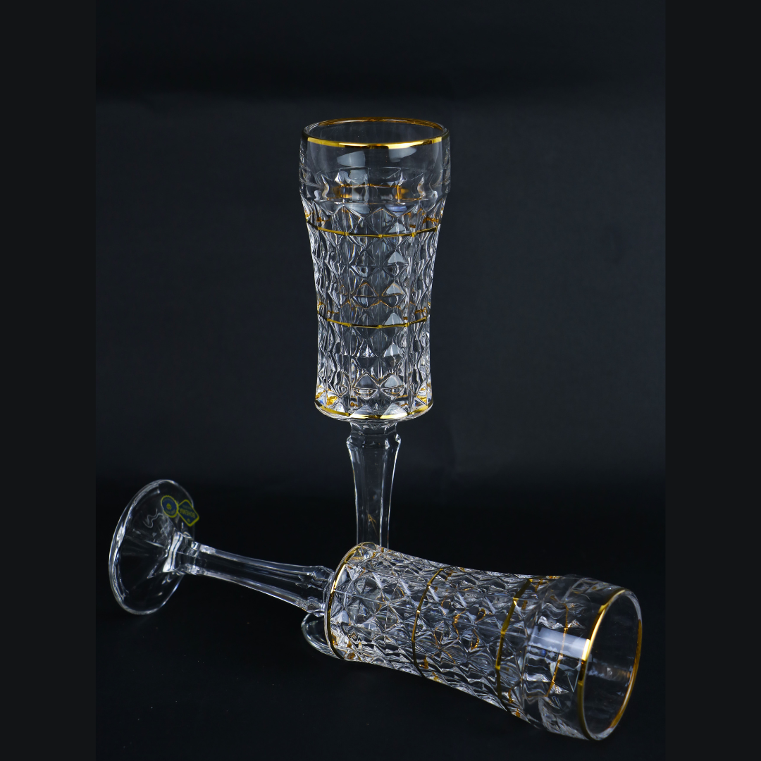 Prague Golden Flute cup set