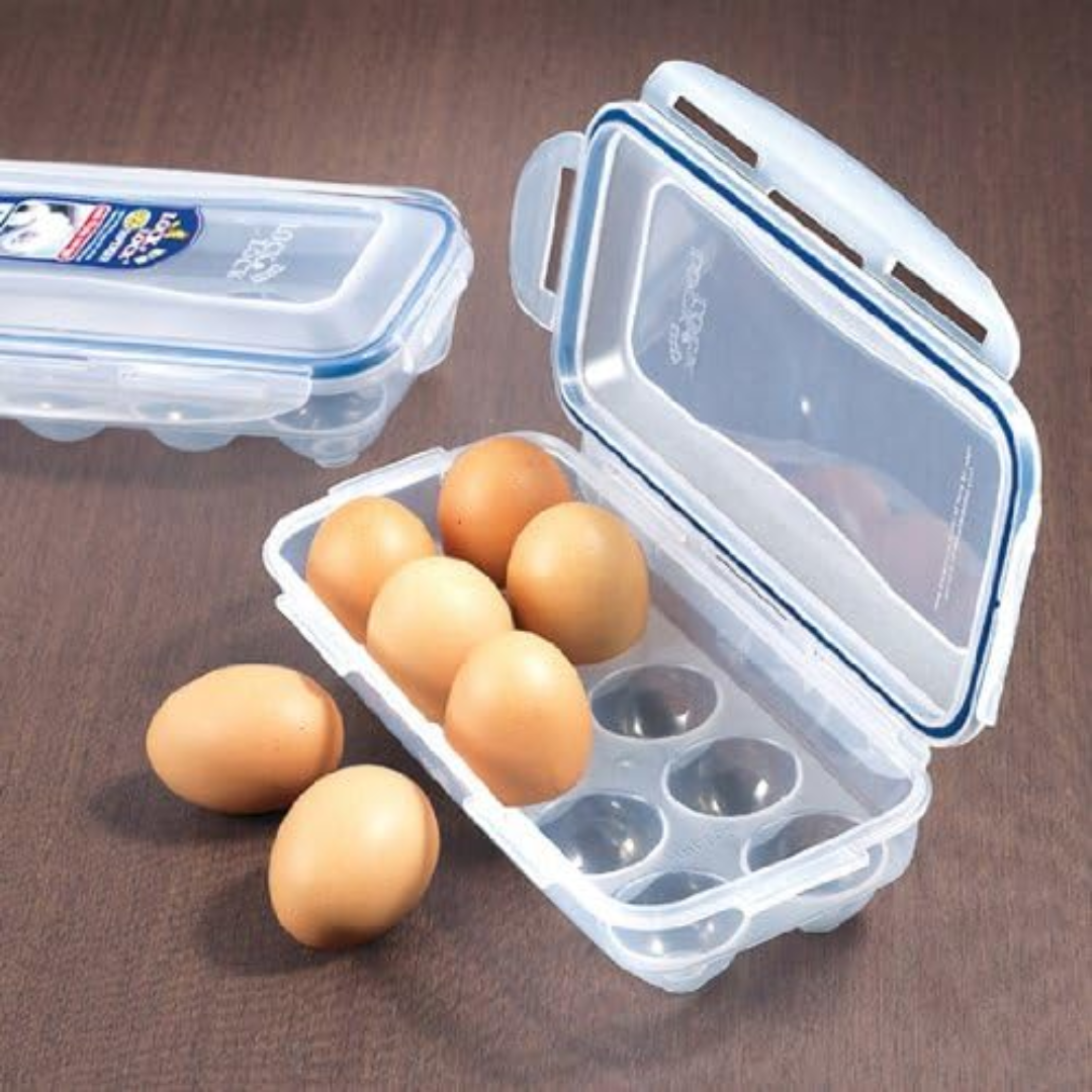Lock &amp; Lock Rectangle Egg Dispenser Plastic Container (10 Eggs)