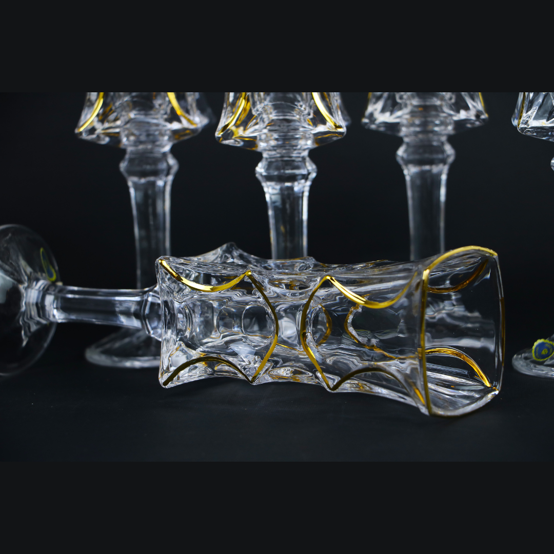 Casablanca gold flute cup set