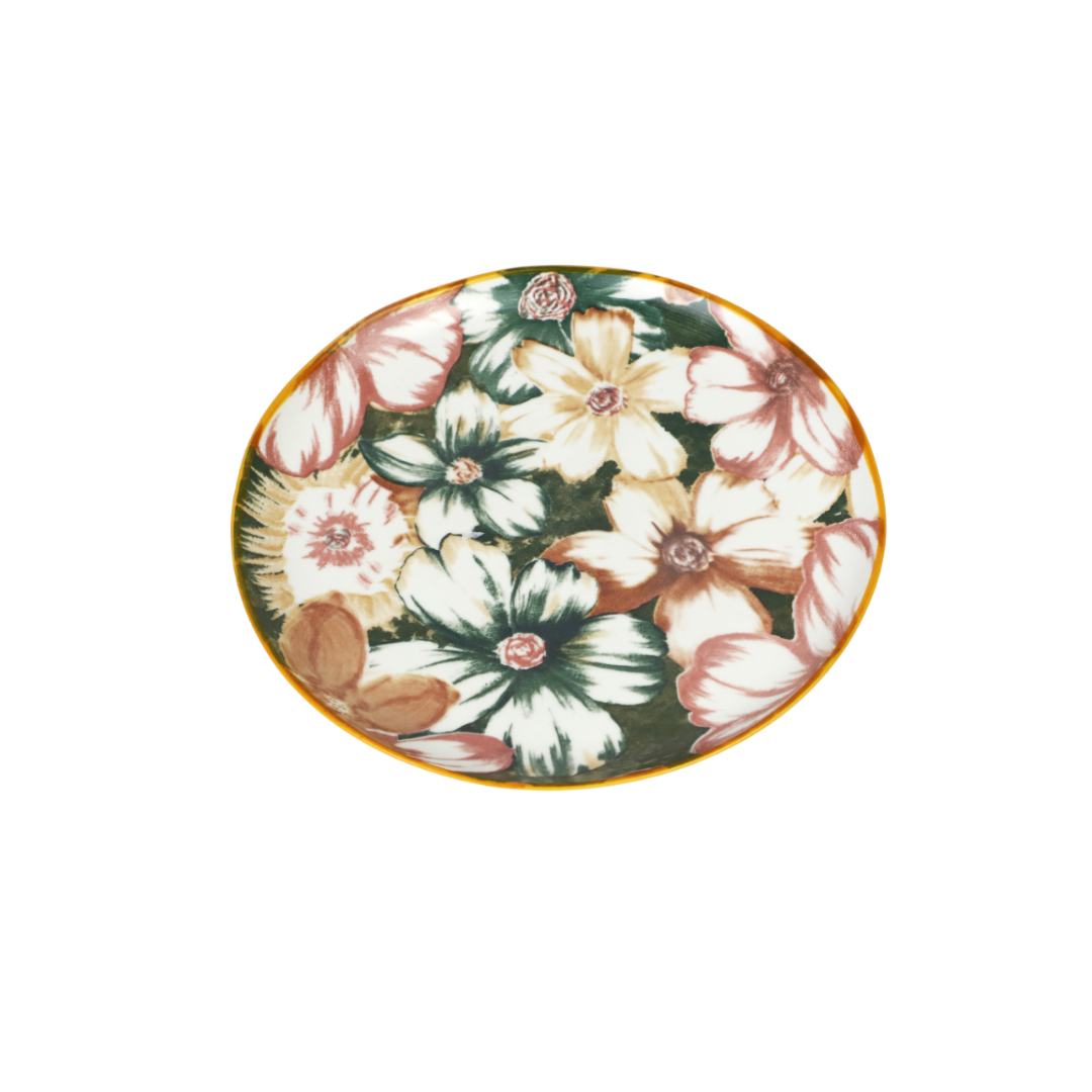 Small rose porcelain plate