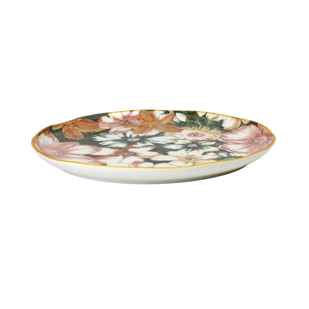Large pink porcelain plate