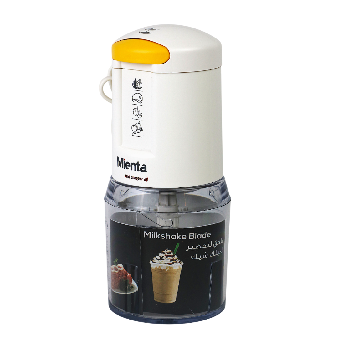 Mienta Mini Chopper Quattro Blade 500 ML - 400 Watt - White - CH174