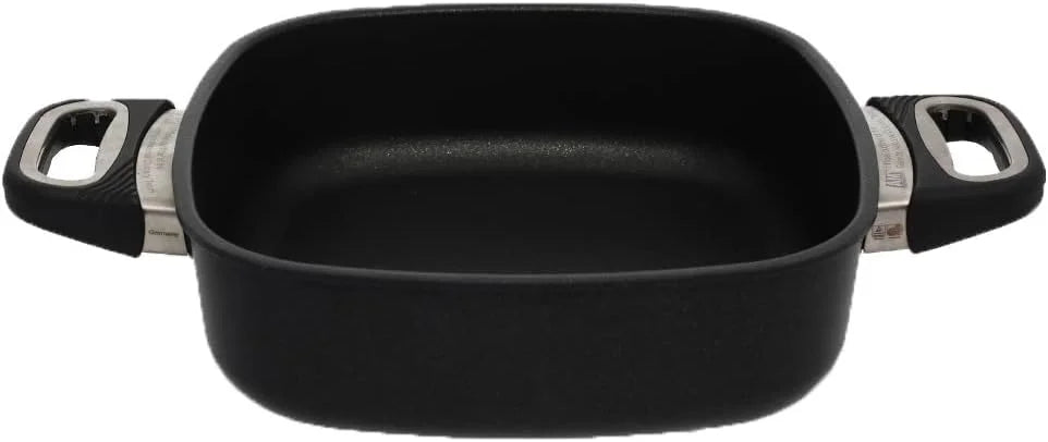 frying pan, 7 cm high, molten aluminium black with led