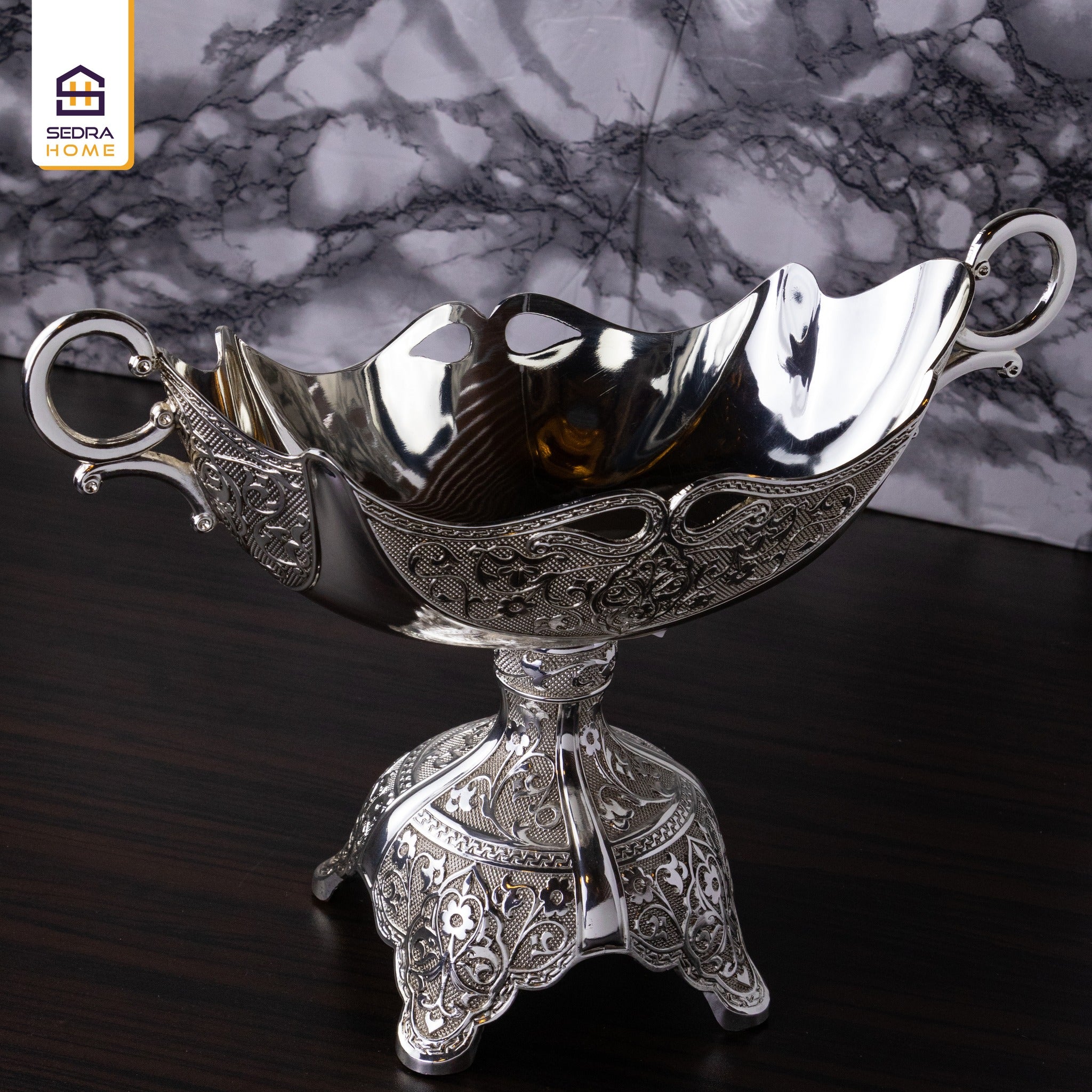 Silver-Plated Metal Jardiniere Model 23781