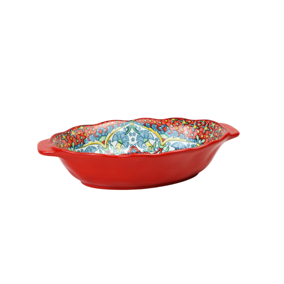 oval porcelain dish