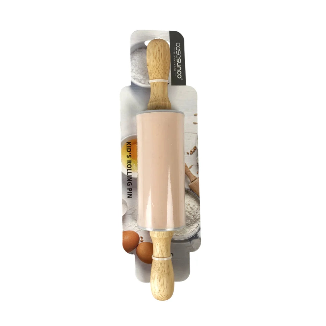 Wood rolling pin in silicone
