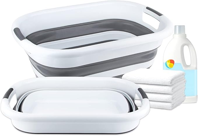 Foldable Laundry Basket – 40L, Portable, Gray