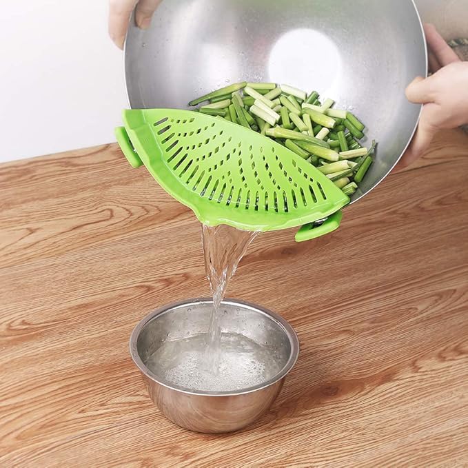 Silicone Clip-On Pot Strainer | Heat Resistant Food-Grade Silicone