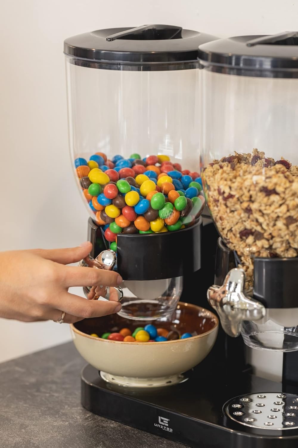 Double Cereal Dispenser – Black