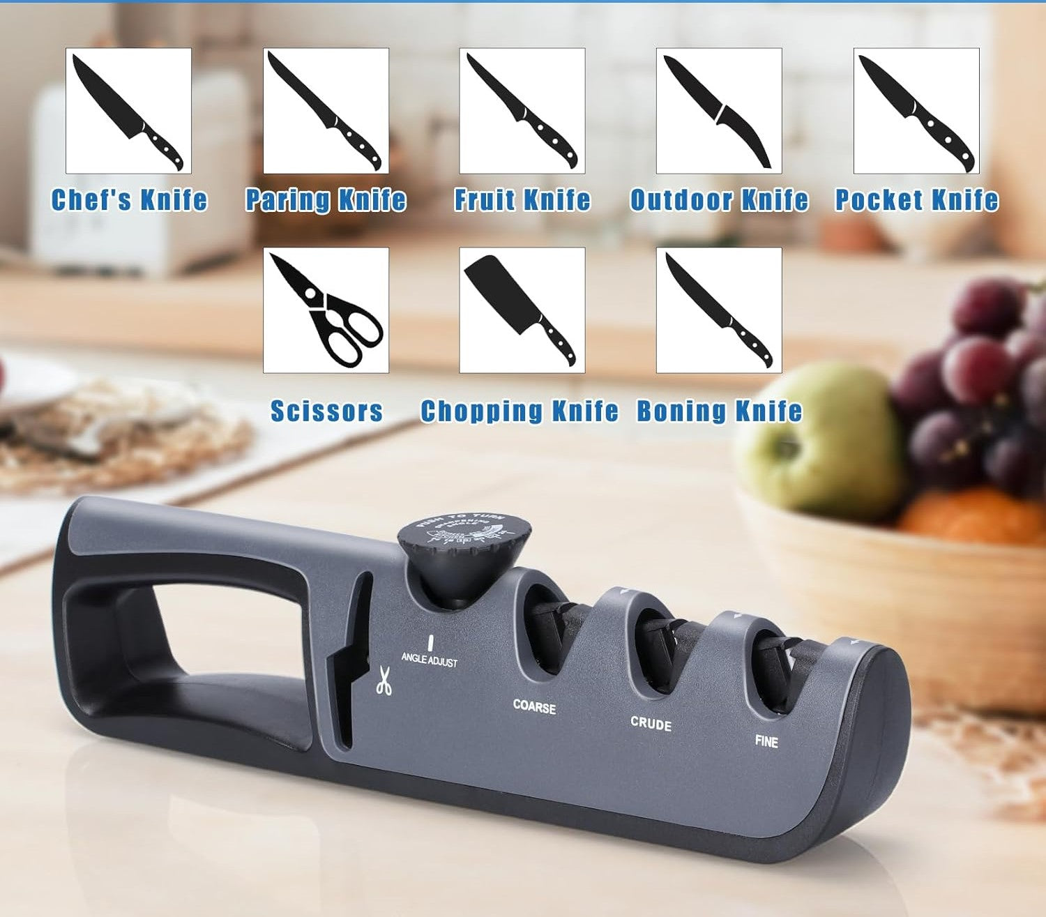 Knife Sharpener 4-in-1