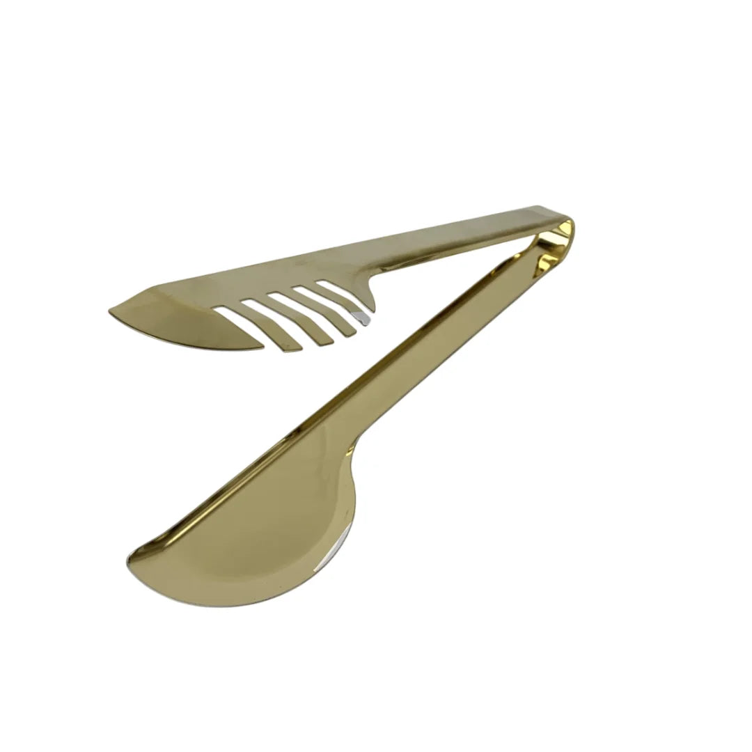Stainless Steel Gold Salad Tongs