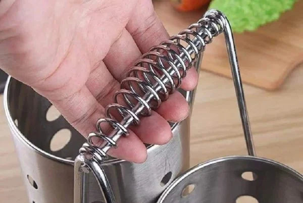 2-in-1 Stainless Steel Cutlery Drainer