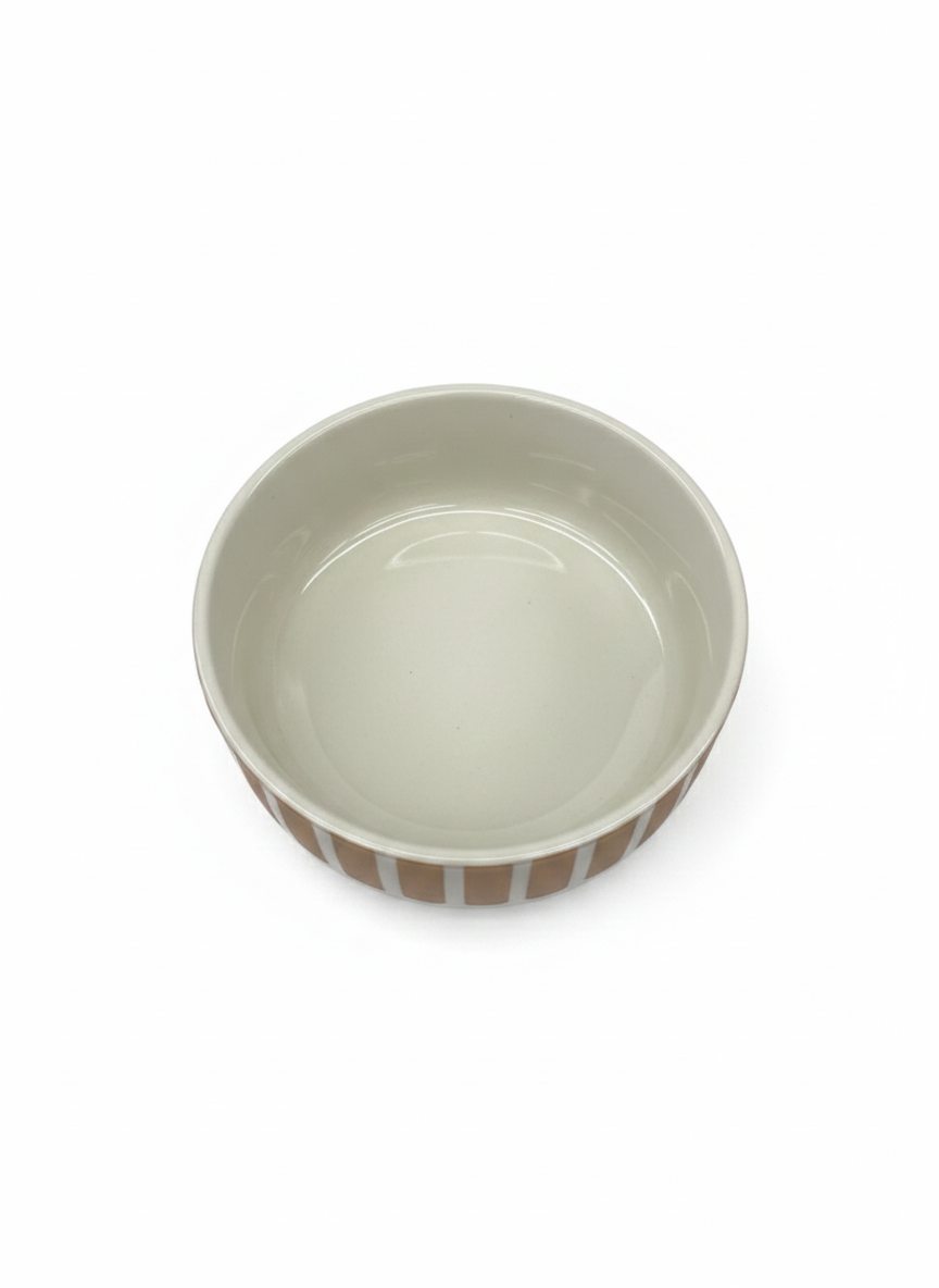 Beige Striped Casserole – Individual Sizes