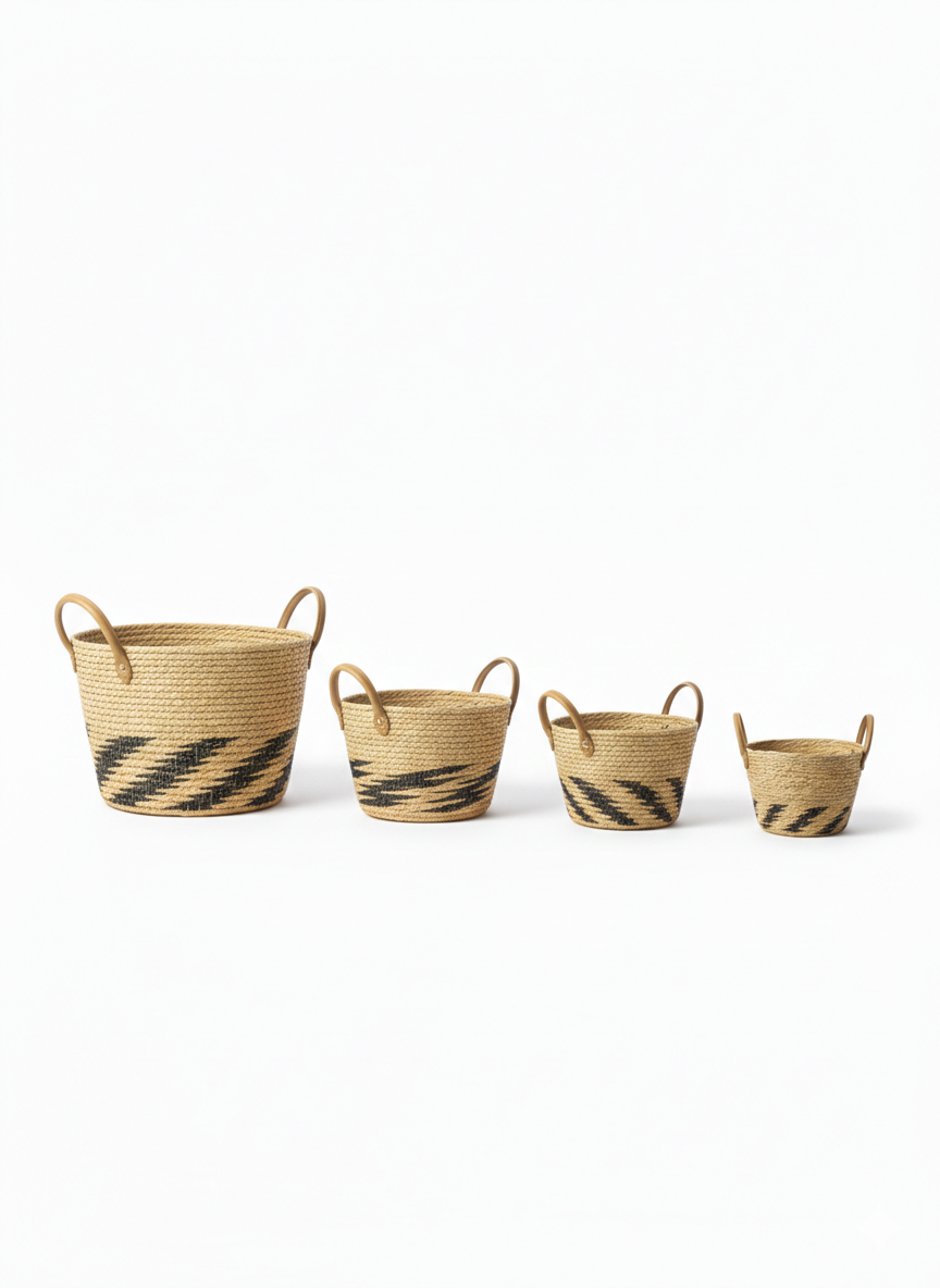 4-Piece Woven Basket Set