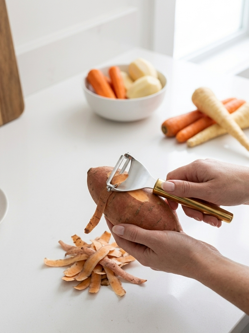 Wide Stainless Steel Vegetable Peeler – Heavy Duty Kitchen Peeler