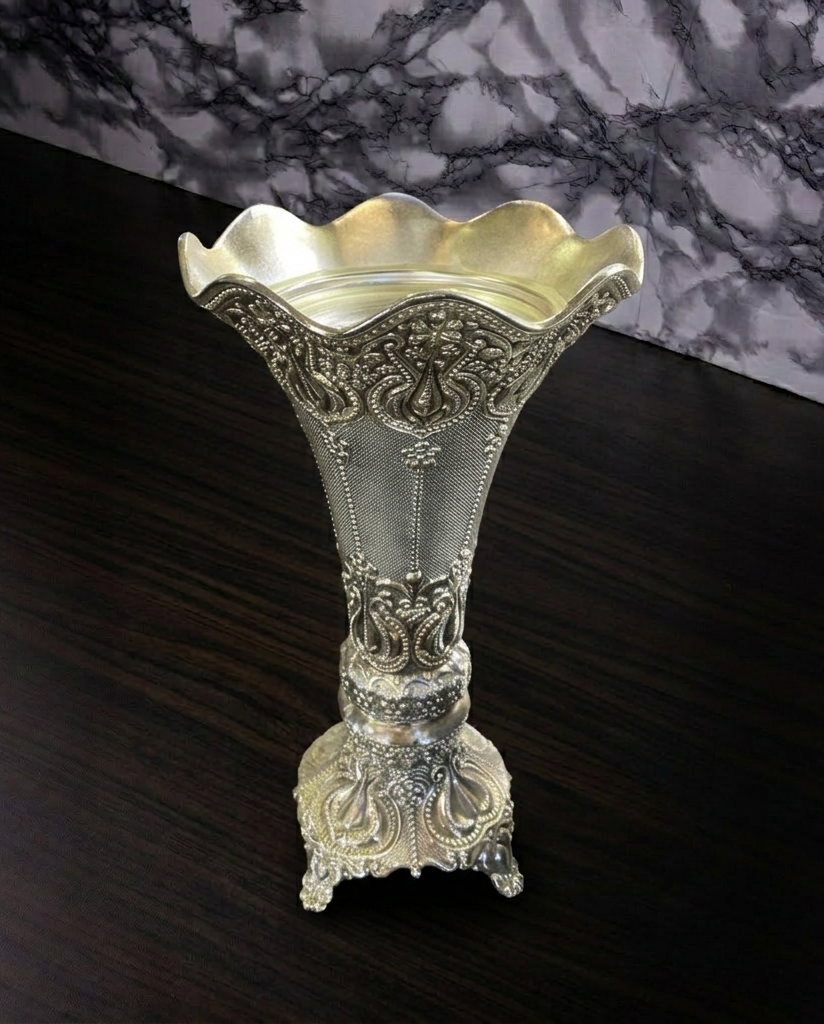 Silver Metal Incense Burner – Vintage Classic Royal Design