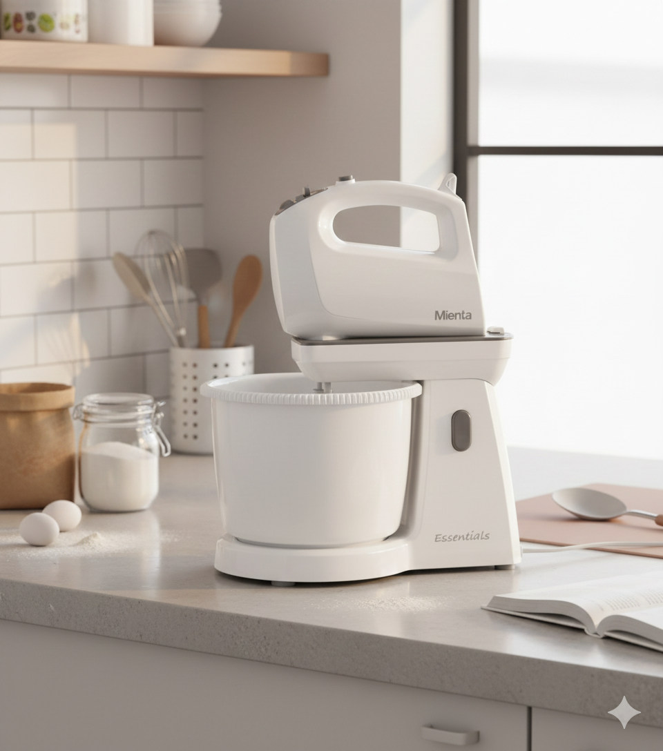 Mienta HM13301A Plastic Bowl Stand Mixer, 450 Watt