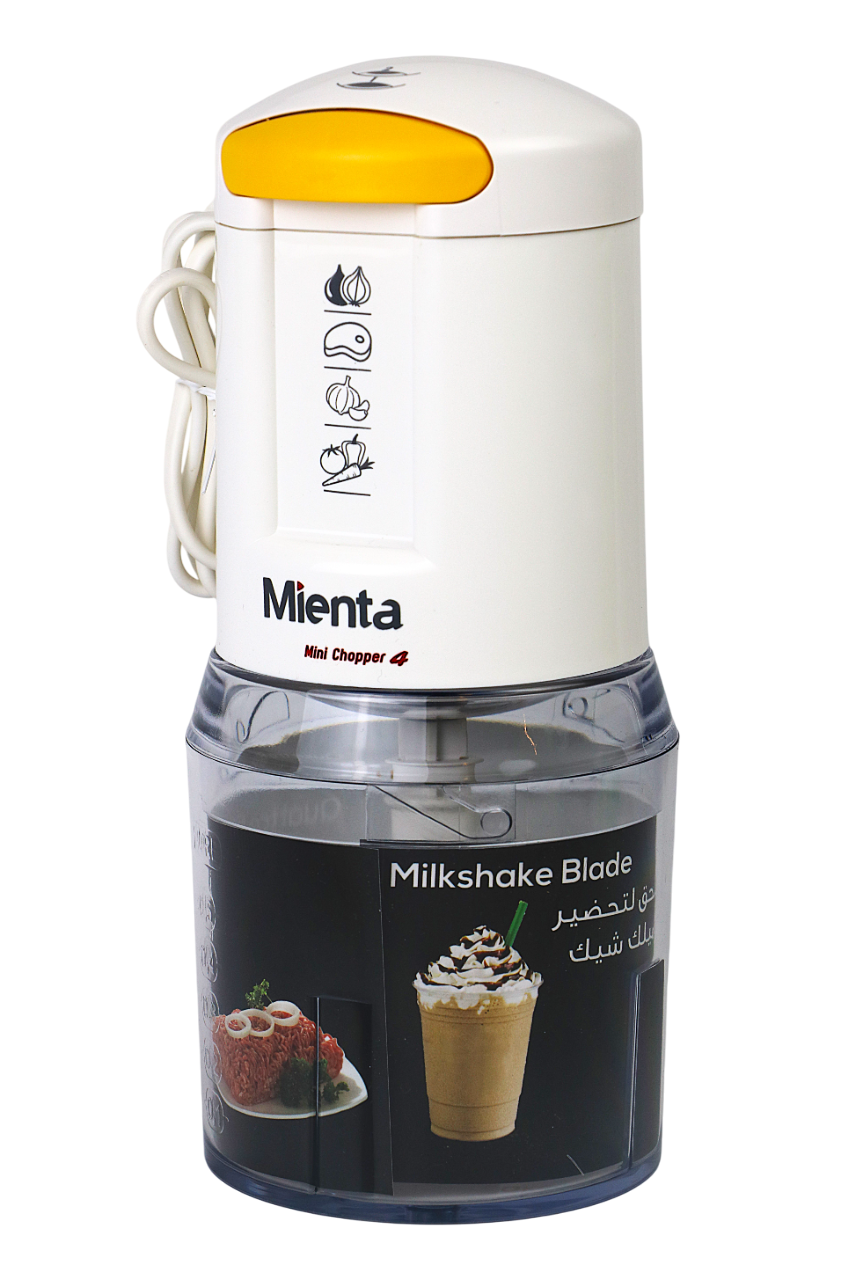 Mienta Mini Chopper Quattro Blade 500 ML - 400 Watt - White - CH174
