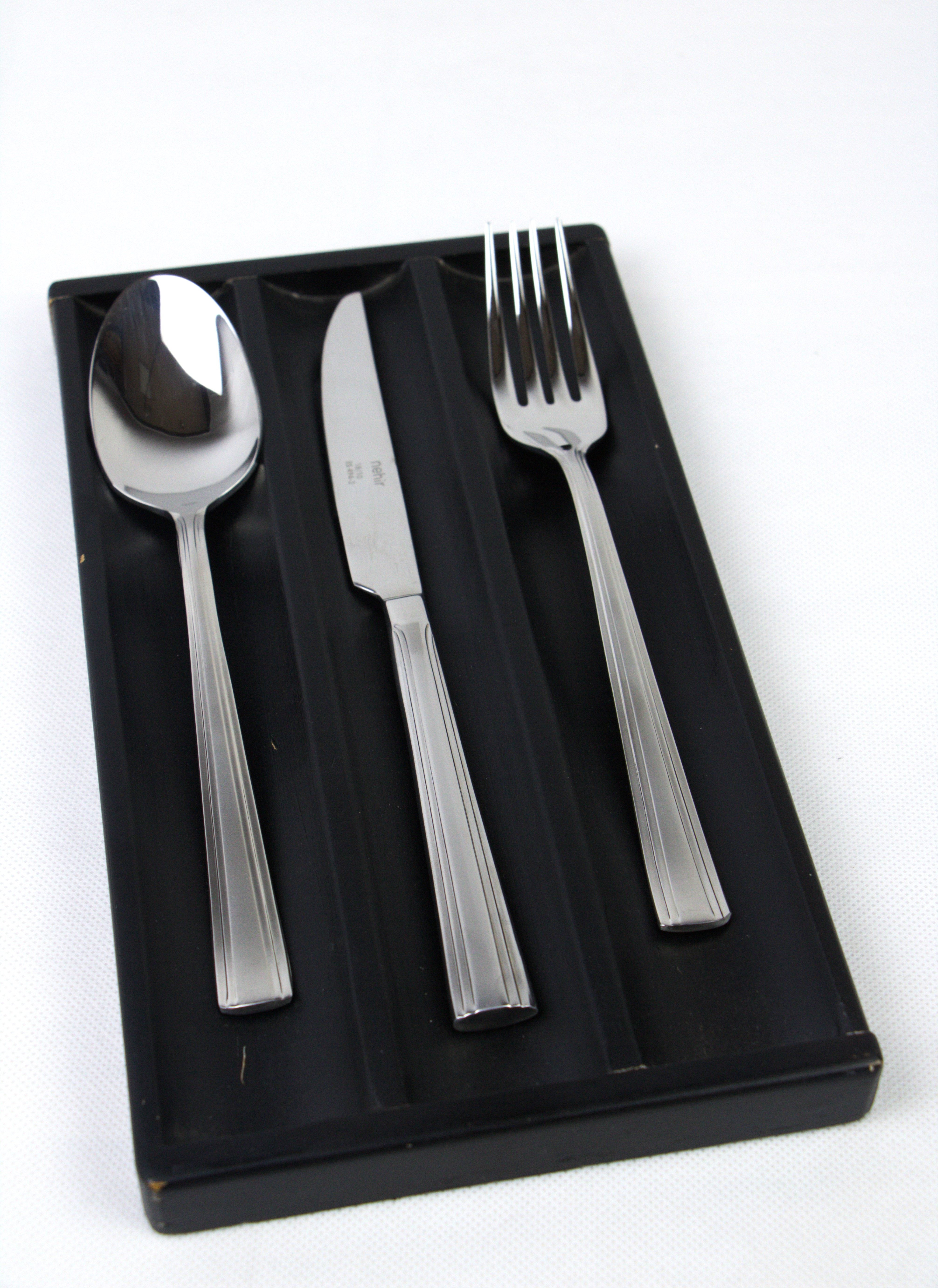 Turkish spoon bag, 89 pieces - Nehir silver