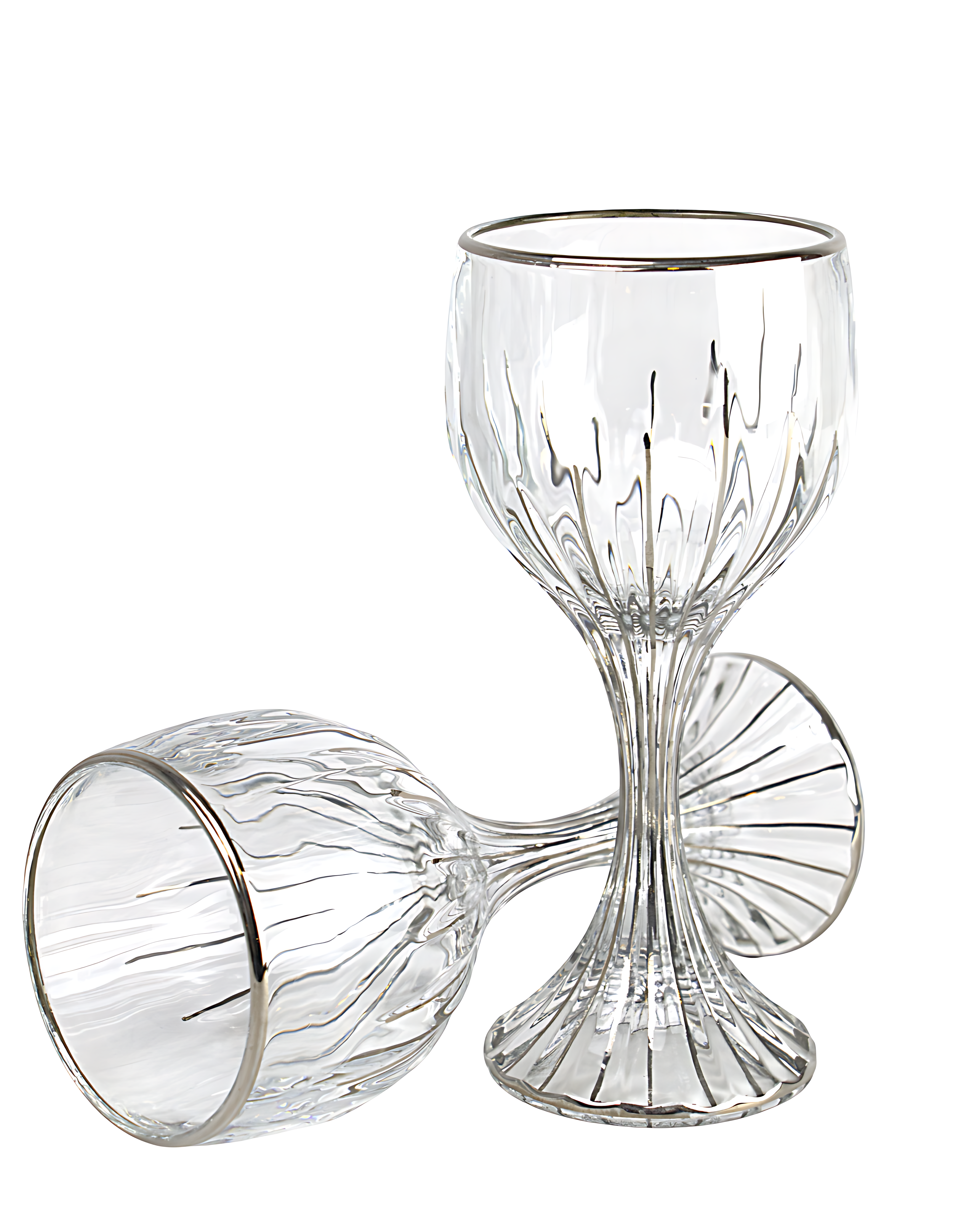 Alex short glass set with platinum filling