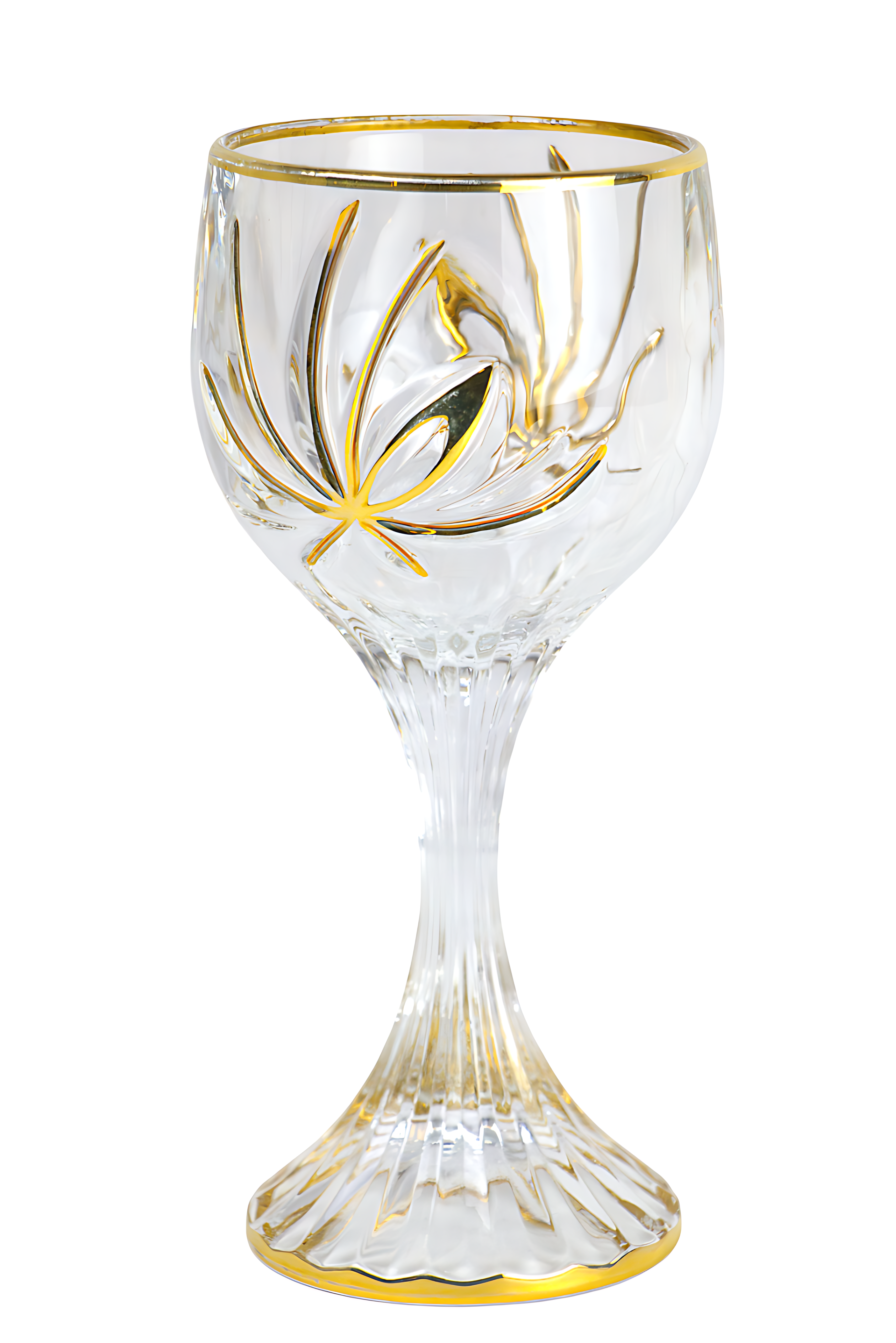 Alex short glass set engraved gold